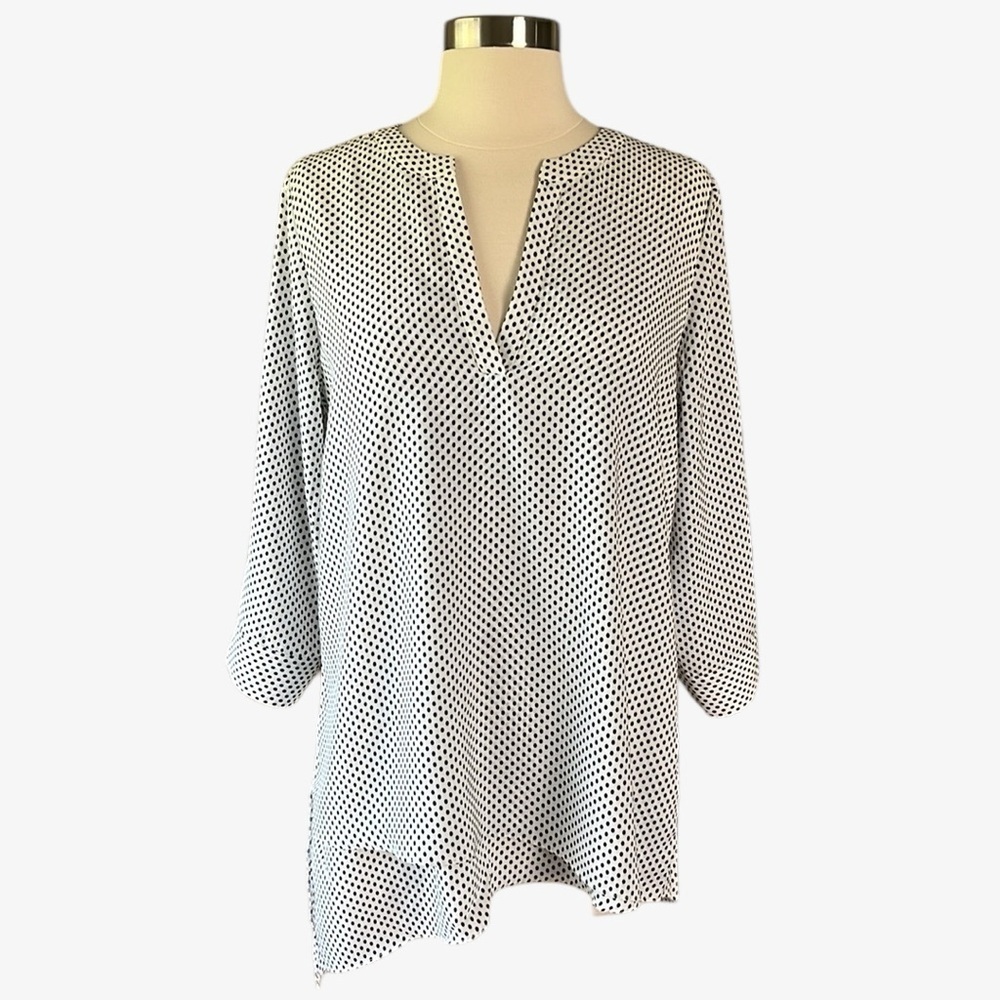 THE LIMITED Polka Dot Asymmetrical Hem Tunic NWT Size Small